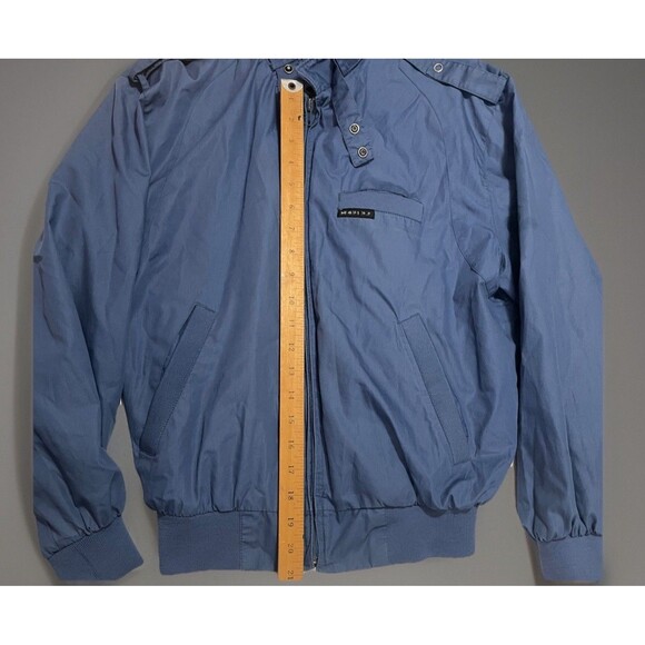 Vintage 80s Members Only Jacket Made in Korea Size 36 Light Blue Racer Bomber - Picture 11 of 13
